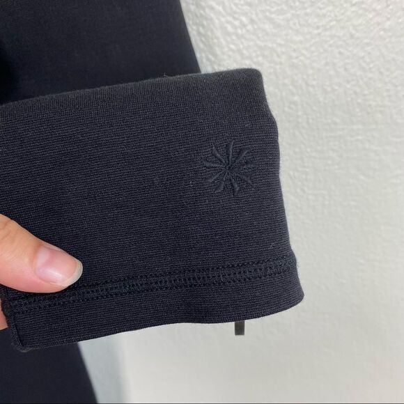 Athleta Dark Grey Long Sleeve Dress with Zipper Accent Pockets - Picture 4 of 8